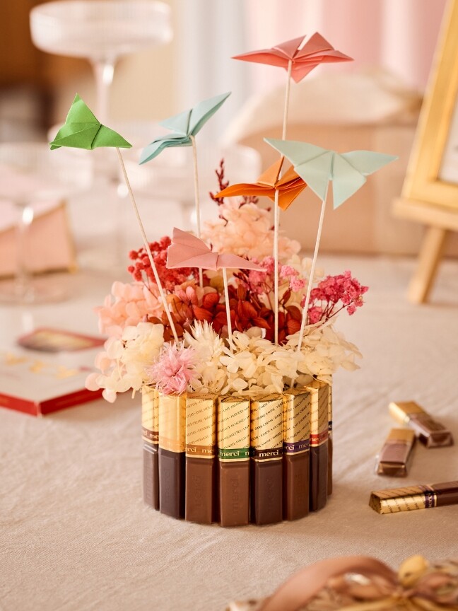 DIY Geschenkidee merci Schmetterlingsgarten